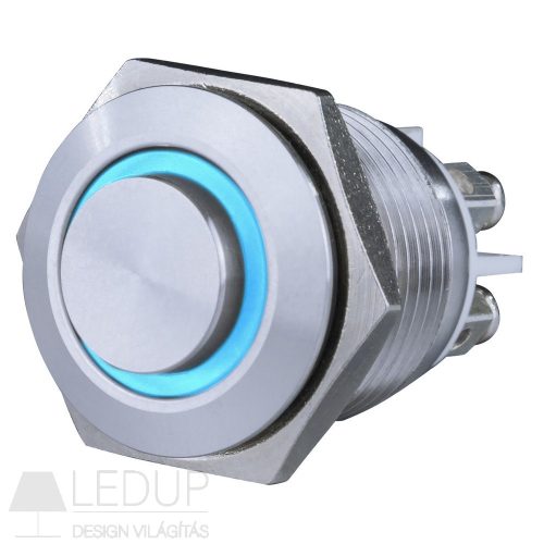 GAO Csengő nyomógomb beépíthető, fém, kék LED fénnyel 0083076302