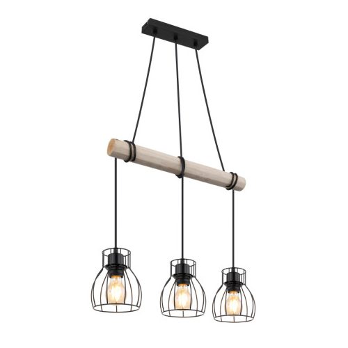 GLOBO 15326-3H MINA függeszték 40W IP20 Fekete matt