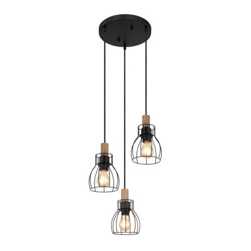 GLOBO 15326-3H1 MINA függeszték 40W IP20 Fekete matt