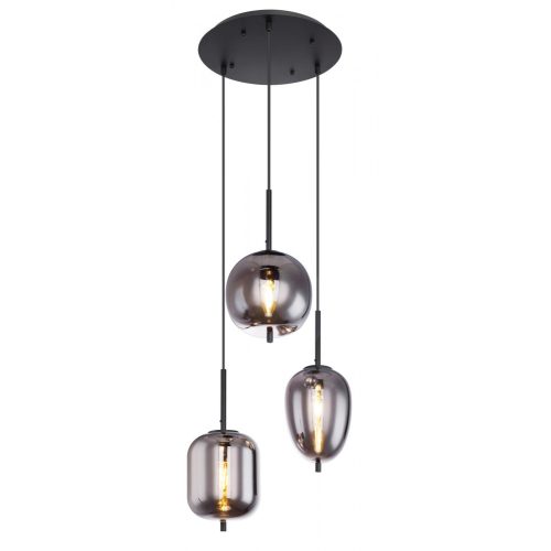 GLOBO 15345-3 BLACKY függesztett lámpa 40W 