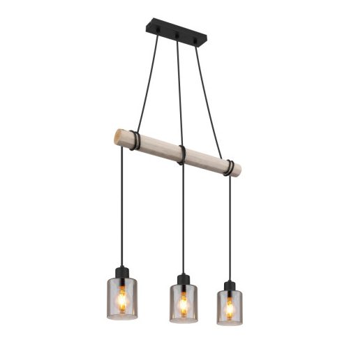 GLOBO 15465-3H HADERA függeszték 40W IP20 Fekete matt