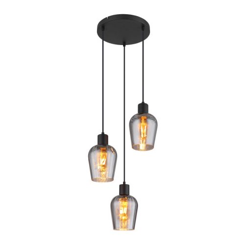 GLOBO 15627-3 RYAN függeszték 40W IP20 Fekete matt