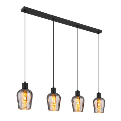 GLOBO 15627-4 RYAN függeszték 40W IP20 Fekete matt