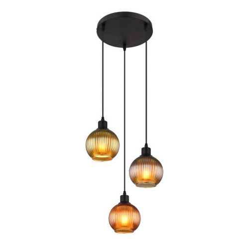 GLOBO 15638-3 ZUMBA függeszték 25W IP20 Fekete matt