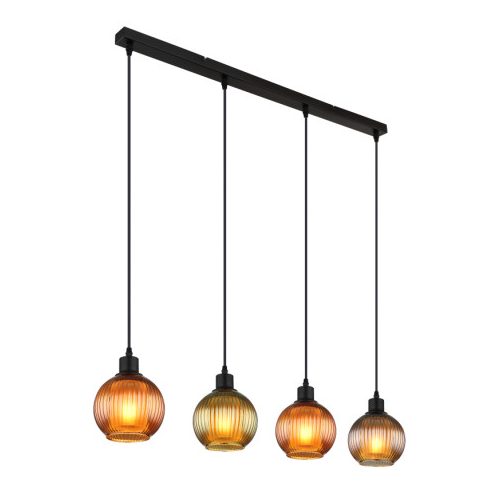 GLOBO 15638-4 ZUMBA függeszték 25W IP20 Fekete matt