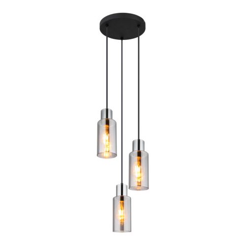 GLOBO 15708-3H LIDARIA függeszték 25W IP20 Fekete matt