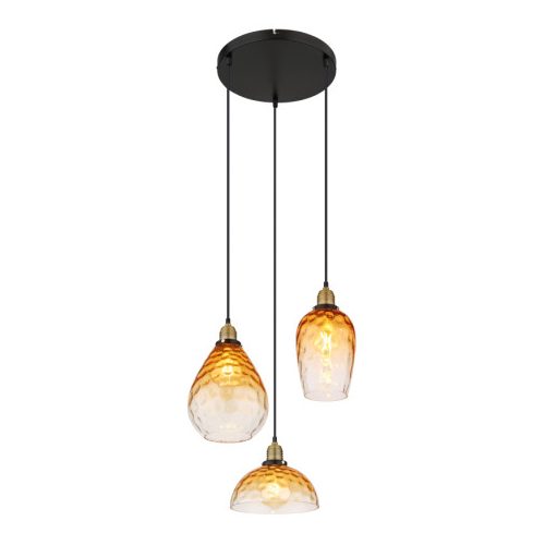 GLOBO 15786-3H1 SALVY függeszték 60W IP20 Fekete matt