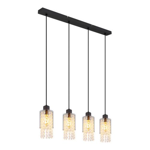 GLOBO 15799-4H BACKEY függeszték 15W IP20 Fekete matt