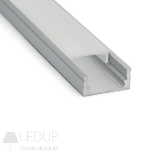 LED profil 2000 mm (matt fedlappal, rögzítővel és végzáróval)