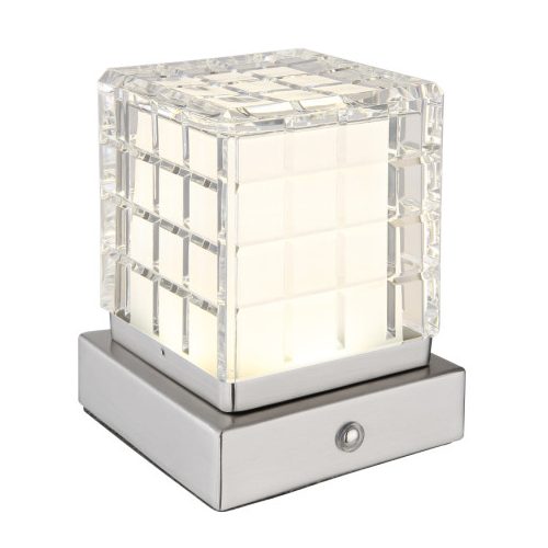 GLOBO 21009W LUNKI asztali lámpa 2,50W IP20 Nikkel matt