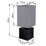 GLOBO 21628A VALENTInem asztali lámpa 7W IP20 Fekete/fehér