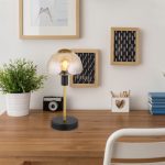 GLOBO 21914A KOKKINI asztali lámpa 25W IP20 Fekete matt