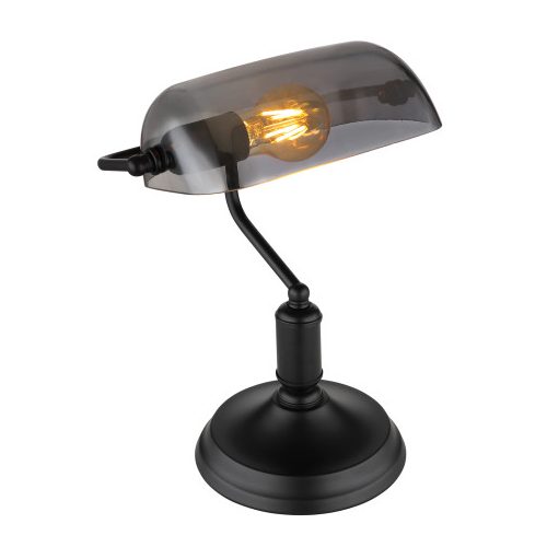 GLOBO 2491B ANTIQUE asztali lámpa 60W IP20 Fekete matt