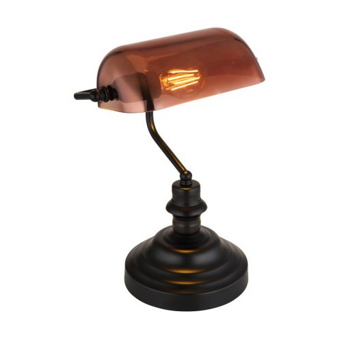 GLOBO 2491C ANTIQUE asztali lámpa 60W IP20 Fekete matt