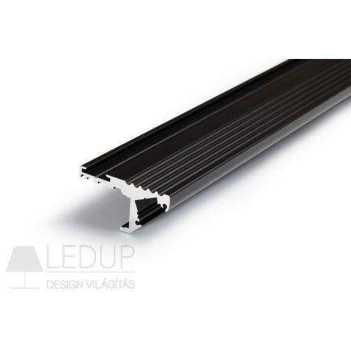 TOPMET LED profil STEP10 C 4000 mm eloxált fekete