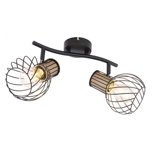 GLOBO  LUISE Spotlámpa  230 2 Fekete, Fém 0 0 296x230x185mm