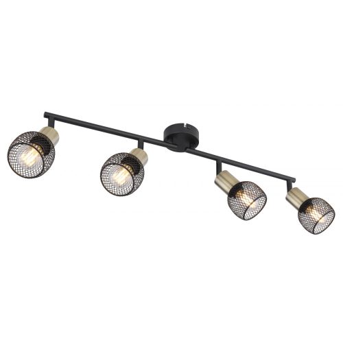 GLOBO  FIASTRA Spotlámpa  230 4 Fekete, Fém 0 0 60x80x150mm