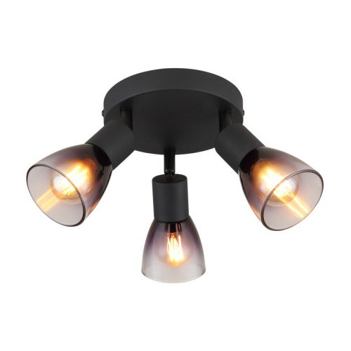 GLOBO 54312-3 SATELLA spotlámpa 25W IP20 Fekete matt
