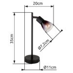 GLOBO 54312T SATELLA asztali lámpa 25W IP20 Fekete matt