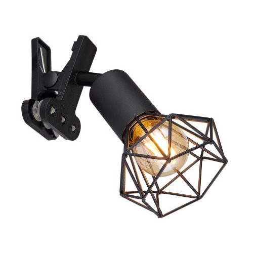GLOBO 54802SK XARA I csipeszes lámpa 40W IP20 Fekete matt