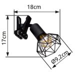 GLOBO 54802SK XARA I csipeszes lámpa 40W IP20 Fekete matt