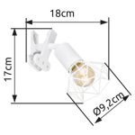 GLOBO 54802WK XARA I csipeszes lámpa 40W IP20 Fehér matt