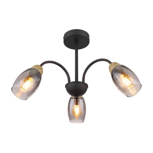 GLOBO 60297-3D GERLY mennyezetlámpa 25W IP20 Fekete matt