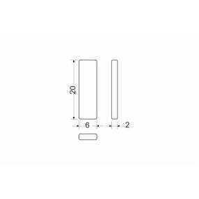 TOPMET magnetic tartó 6x20x2mm (10db) TOPMET magnetic tartó 6x20x2mm (10db)