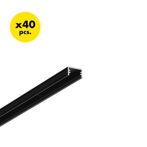 LED profile SLIM8 AC2/Z 2000 black anod. [40pcs]