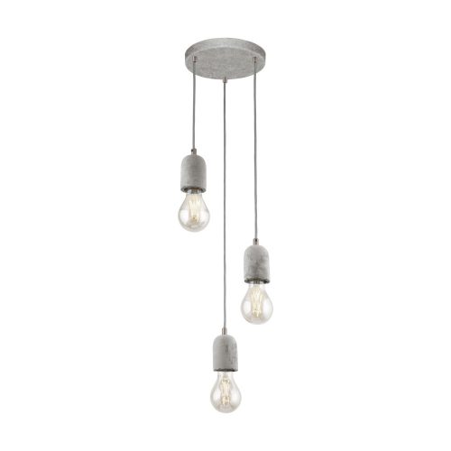 EGLO 95523 SILVARES függesztett lámpa 3X60W 