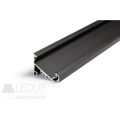 TOPMET LED profil CORNER27 G/UX 4000 mm eloxált fekete