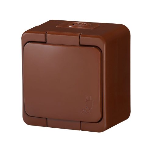 Single splash-proof socket with flap in product color s/m 2p+Z 16A, 250V IP44 (NT-16S)