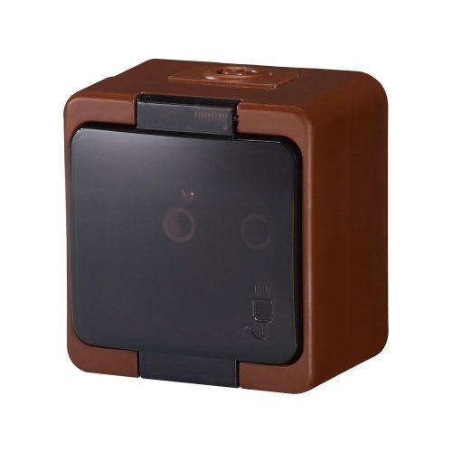 Single splash-proof socket with flap  s/m 2p+Z 16A, 250V IP44 (NT-16SL)