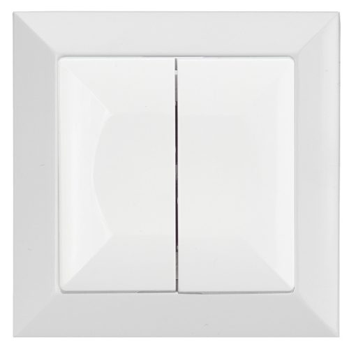 Double two-way switch f/m 10A, 250V (WP-2/5P BIAŁY KOMPLET)