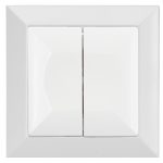 Two-pole switch f/m 10A, 250V, iluminated (WP-2P/S BIAŁY KOMPLET)