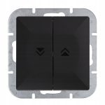 Redőny nyomógombos kapcsoló - fekete matt (WP-10P )