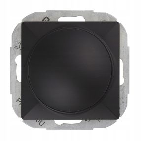 Elektronikus dimmer nyomógomb - forgatható - fekete matt (SO-1P)   Elektronikus dimmer nyomógomb - forgatható - fekete matt (SO-1P)