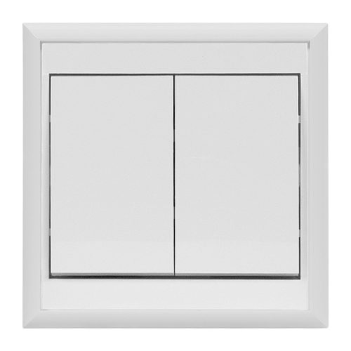 Double two-way switch f/m 10A, 250V (WP-2/5L BIAŁY KOMPLET)