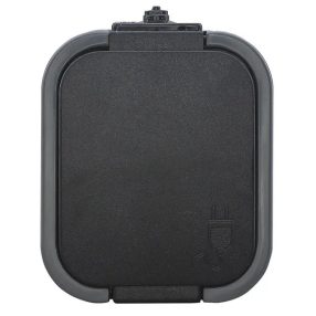 Aljzat fedővel, felületre szerelhető, IP54 - szürke-fekete (NT-17B2)   Aljzat fedővel, felületre szerelhető, IP54 - szürke-fekete (NT-17B2)
