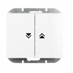 ONYX nyomógombos redőnykapcsoló - fehér (WP-10O)