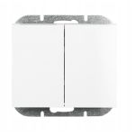 Kettős süllyesztett kapcsoló, csillárkapcsoló, megvilágított - fehér (WP-2O/S)