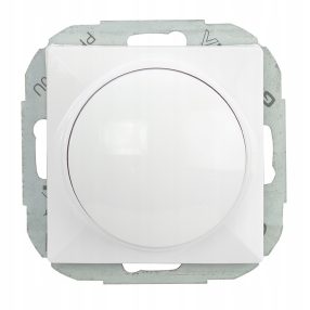 Elektronikus dimmer nyomógomb - LED lámpákhoz - forgatható - fehér (SO-1P/LED)   Elektronikus dimmer nyomógomb - LED lámpákhoz - forgatható - fehér (SO-1P/LED)