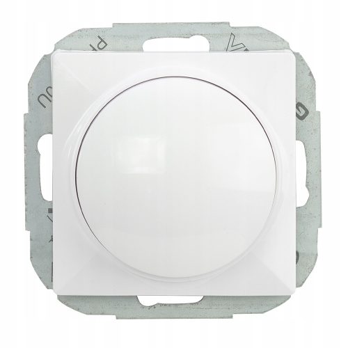 Elektronikus dimmer nyomógomb - LED lámpákhoz - forgatható - fehér (SO-1P/LED)