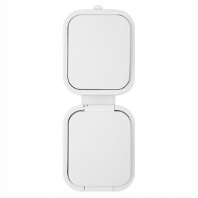   Egypólusú kapcsoló + földelt aljzat, fedővel IP54, függőleges - szürke (GWN-B2/P)