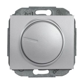 LED-es forgó dimmer 230V, 50Hz, Pmin:3W, Pmax:35W - ezüst (SO-1O/LED)   LED-es forgó dimmer 230V, 50Hz, Pmin:3W, Pmax:35W - ezüst (SO-1O/LED)