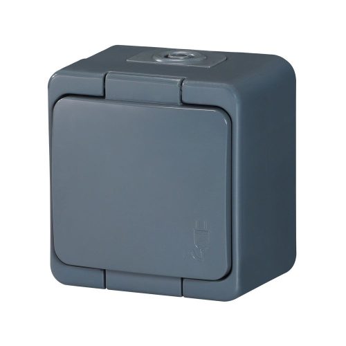 Single splash-proof socket with flap in product color s/m 2p+Z 16A, 250V IP44 (NT-16S)
