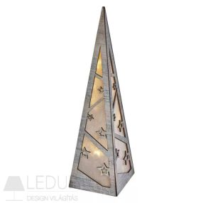 LED piramis, fa, 36 cm, 2x AA, beltéri, meleg fehér, időzítő   LED piramis, fa, 36 cm, 2x AA, beltéri, meleg fehér, időzítő