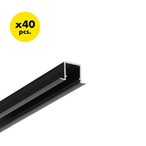 TOPMET LED profil SMART-IN10 AC2/Z 2000 mm fekete eloxált - kiszerelés (1 pár)