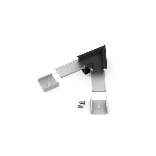 connector LINEA-IN20 60deg black anod. /plastic bag