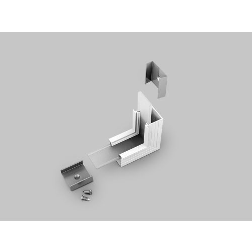 connector LINEA-IN20 90deg bent white painted /plastic bag